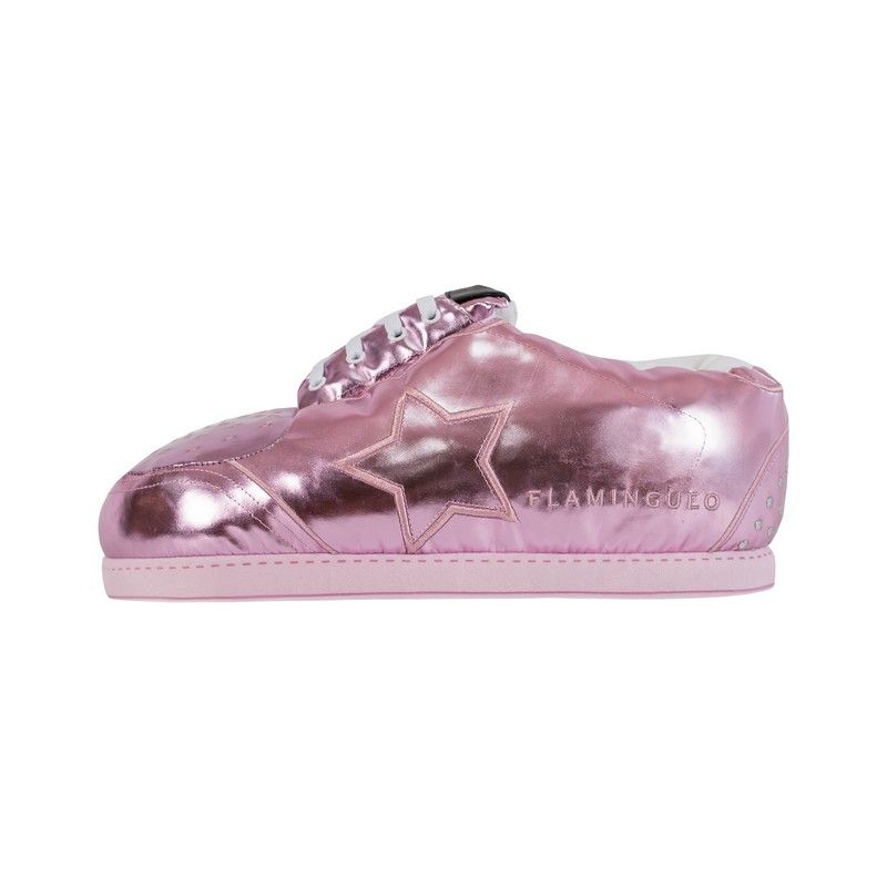 Flamingueo Pantoffels Bondie Giant Holographic Pink - One Size