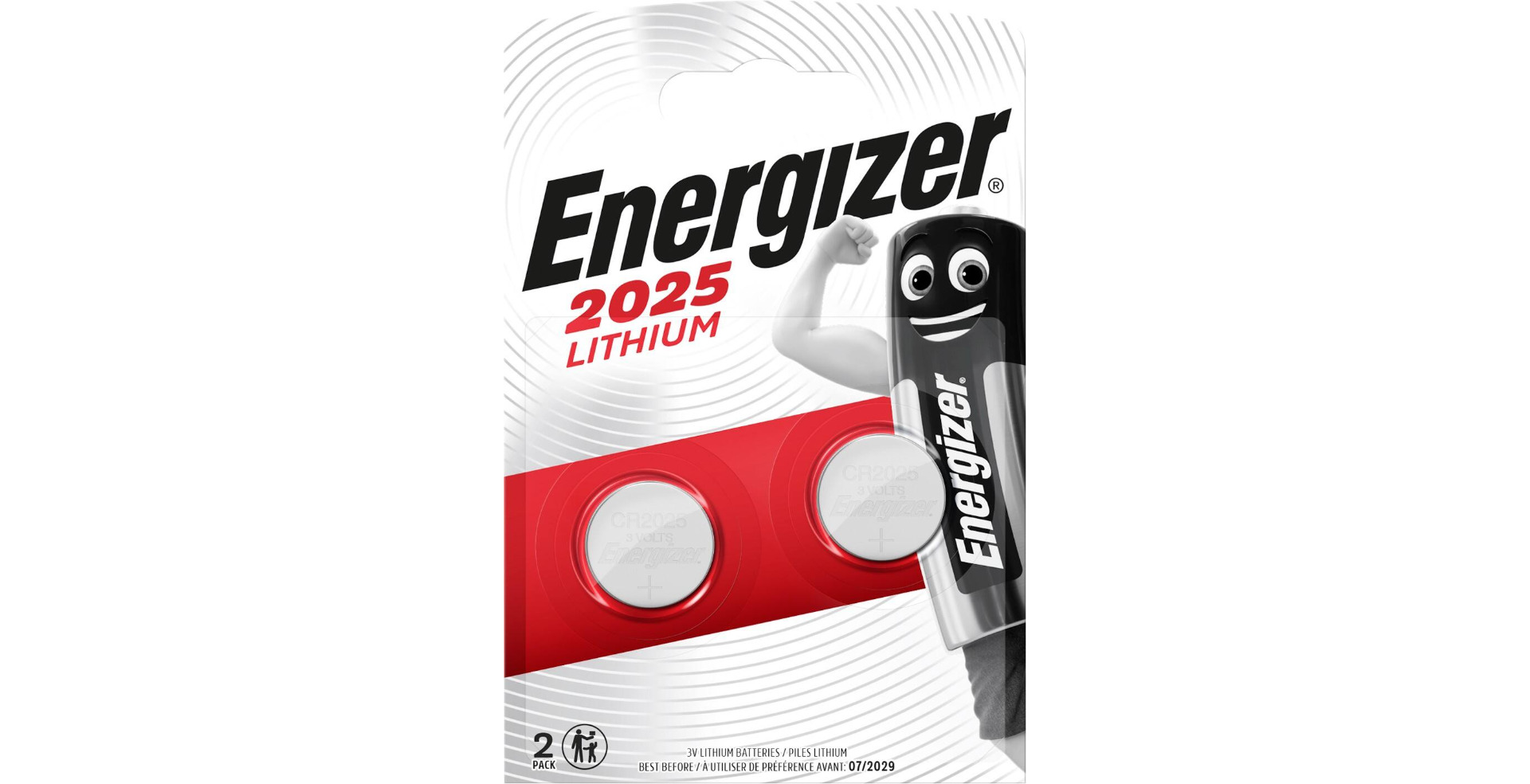 Energizer Knoopcelbatterij Liithium - CR2025 - 2 Stuks
