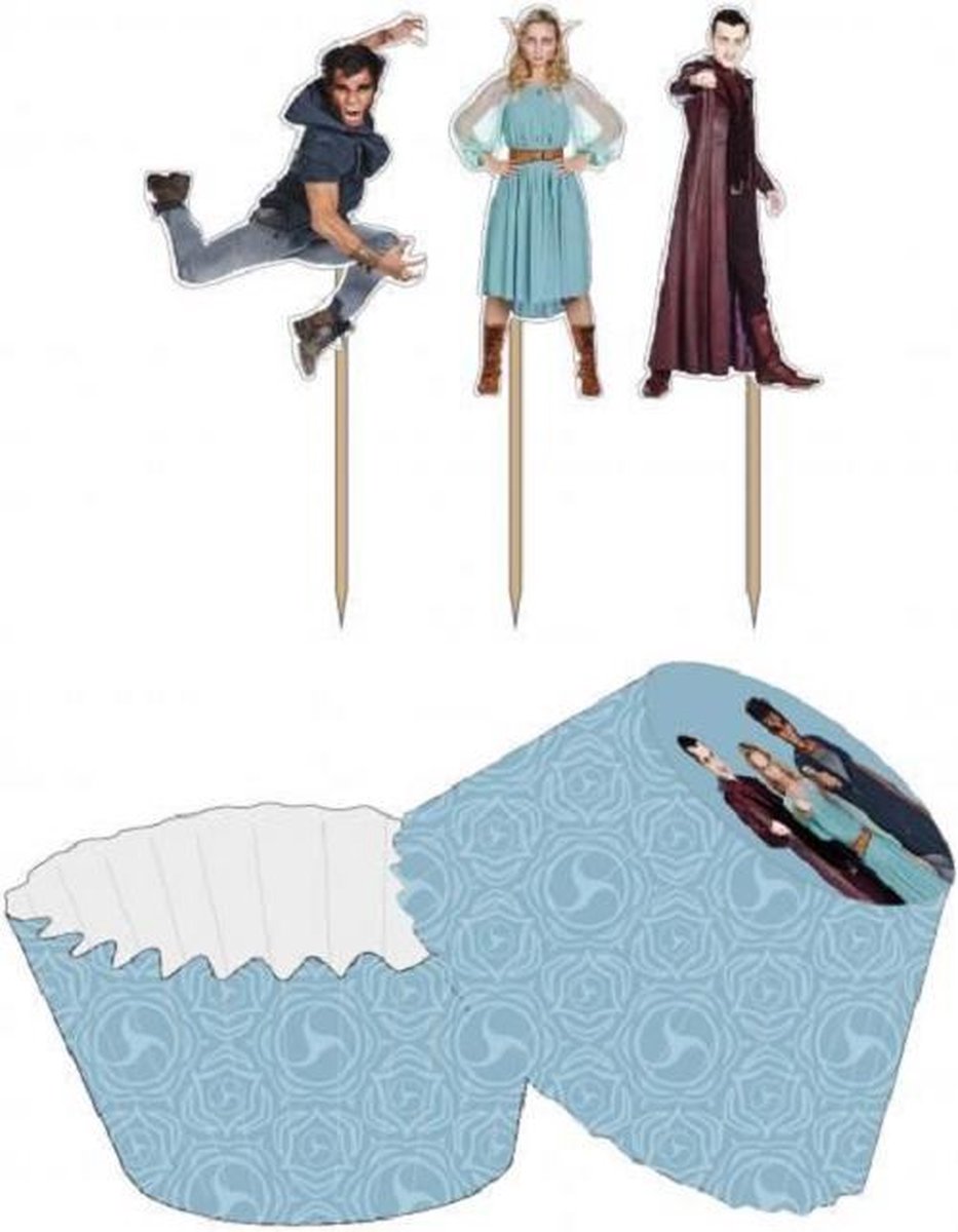 Nachtwacht Cakevormpjes met Decoprikkers set 24 stuks