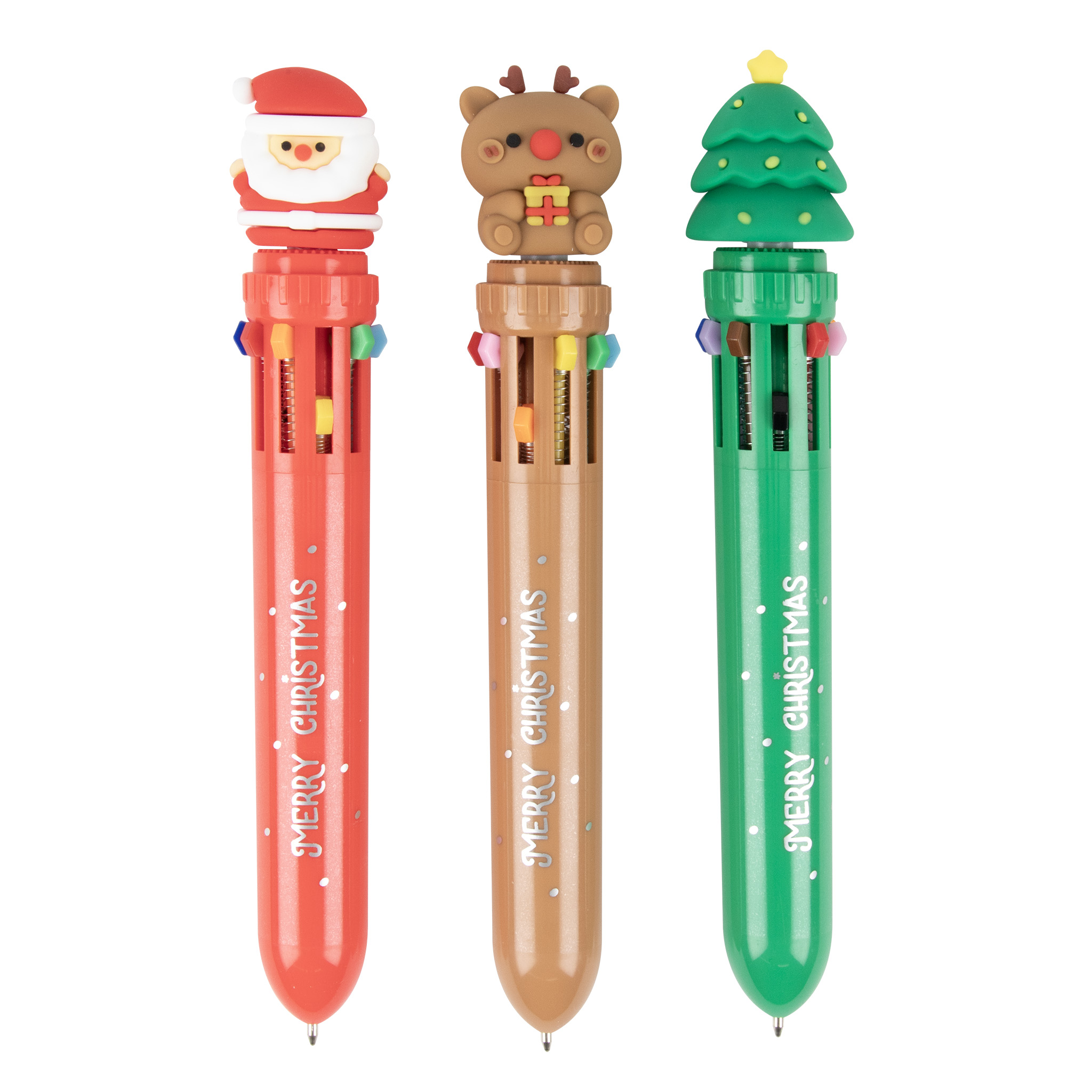 Apli Kids Balpen Kerst Multicolor 10 kleuren assorti - prijs per stuk