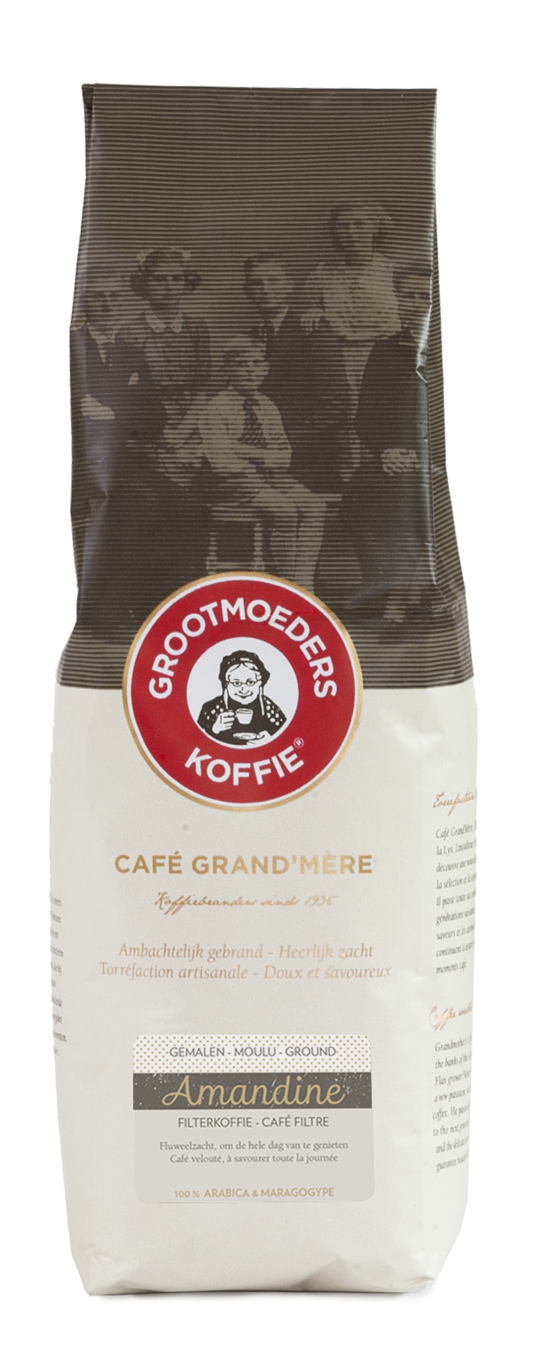 Amandine 125 g Gemalen Koffiebonen Grootmoeders Koffie
