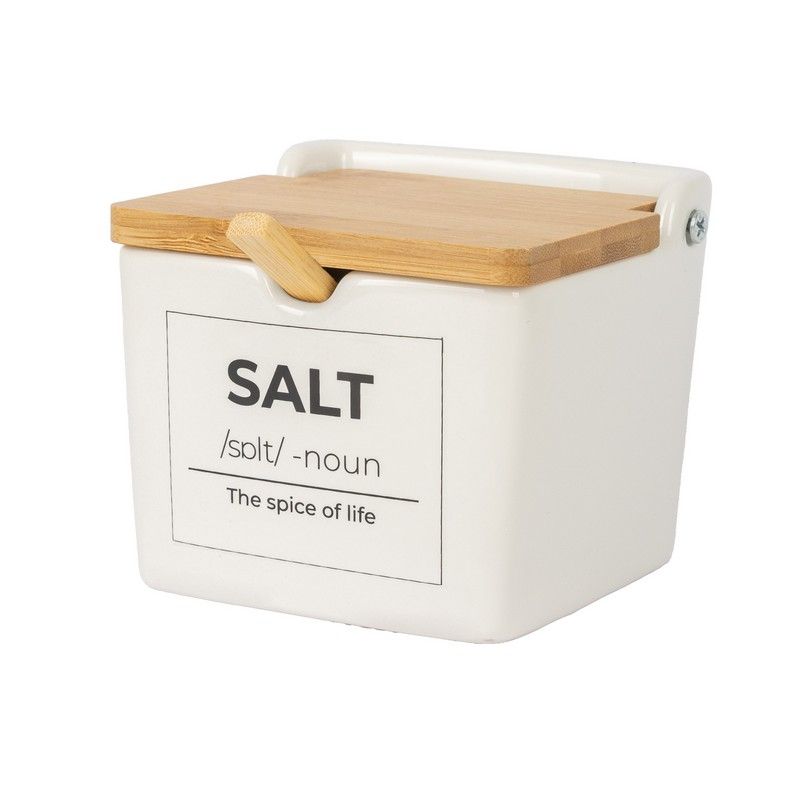 Fisura Bewaarpot Salt White 10.5x10.5x10 cm