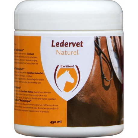 LEDER VET EXCELLENT "NATUREL" - 450 ML HOUDT LEDER SOEPEL EN WATERDICHT