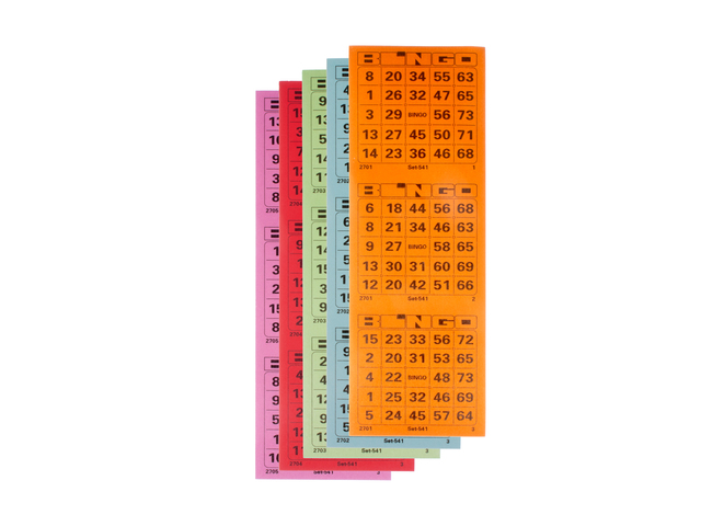 Kangaro Bingokaart Blok Geassorteerde Kleuren 5 stuks Kangaro Bingokaart Blok Geassorteerde Kleuren 5 stuks
