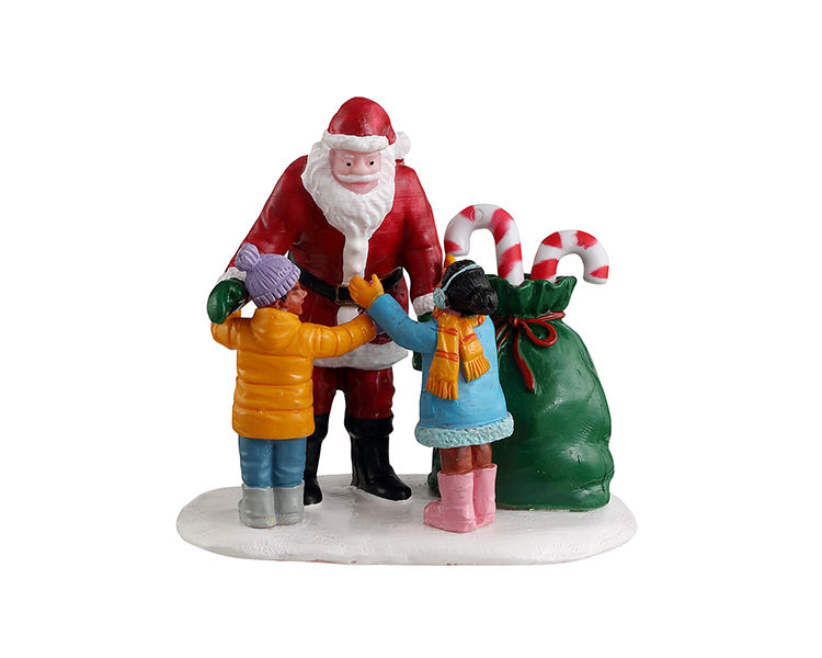Lemax Village Santa Gets A Hug