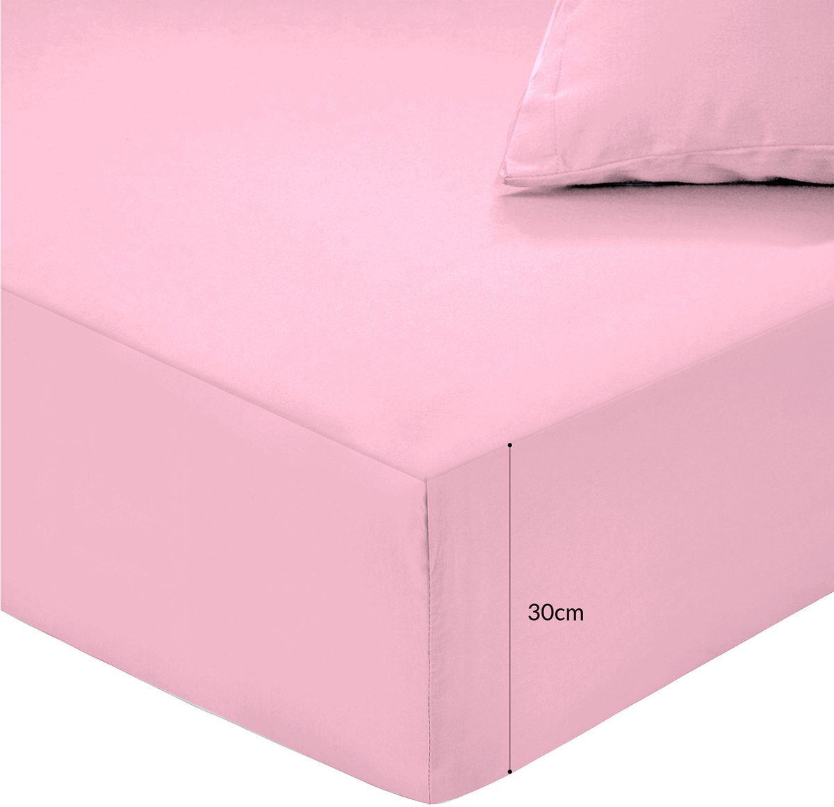 Dormi Bien Hoeslaken 160x200 cm Katoen Roze Hoekhoogte 30 cm