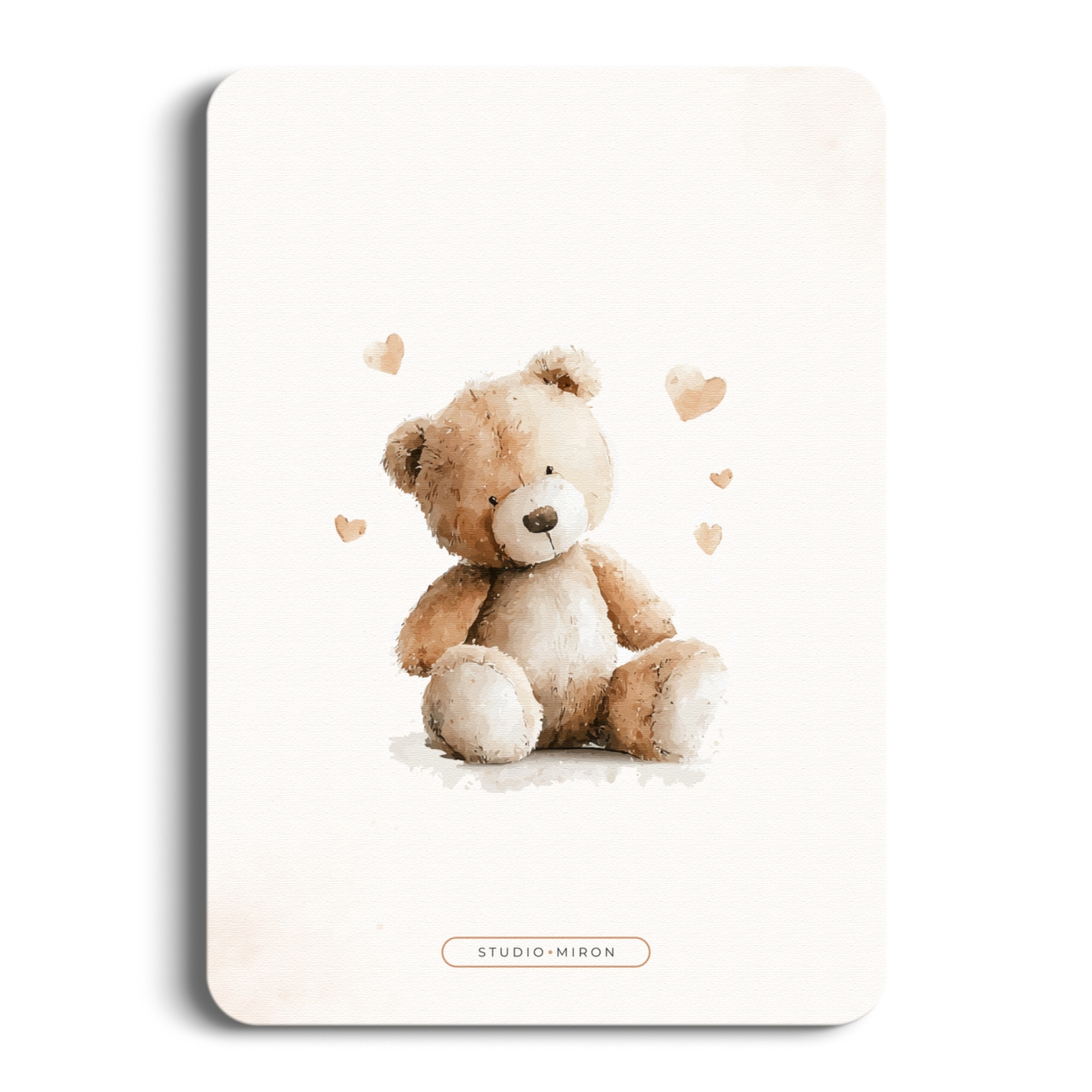 Studio Miron Wenskaart Wens voor de Ouders Boho Beige met Beertje - 10 stuks