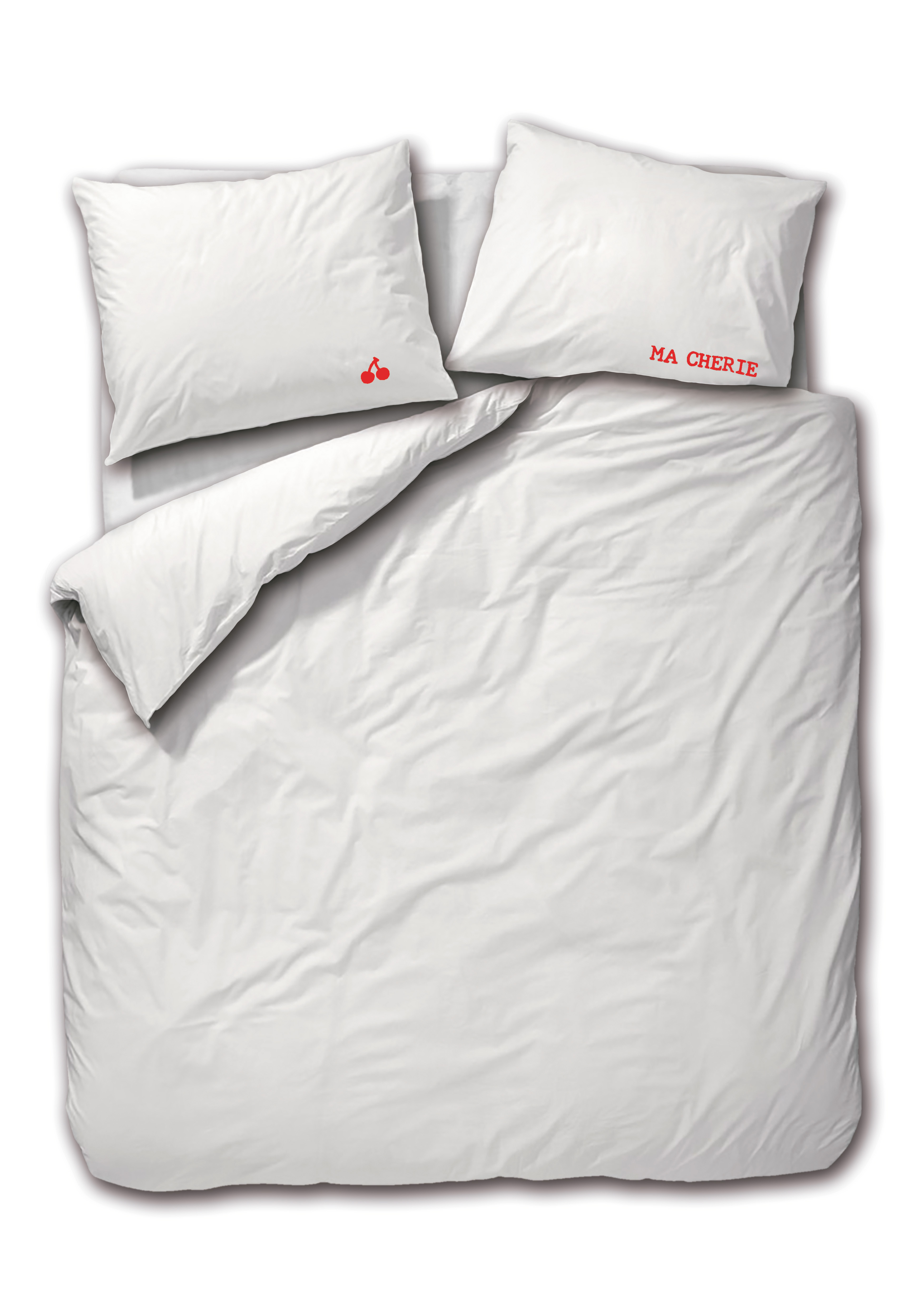 Passion Dekbedovertrekset Ma Cherie 240x220 cm Perkaal Katoen Wit Rood