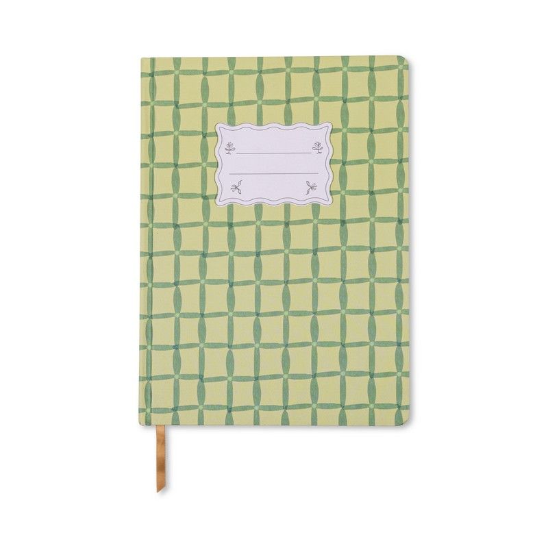 Designworks Ink Notebook Tulip Jumbo Journal - Green Lattice - 25.7x18.7 cm