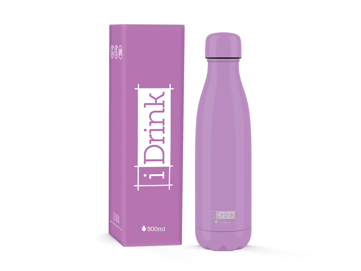 I-Drink Isoleerfles Lichtpaars 500ml