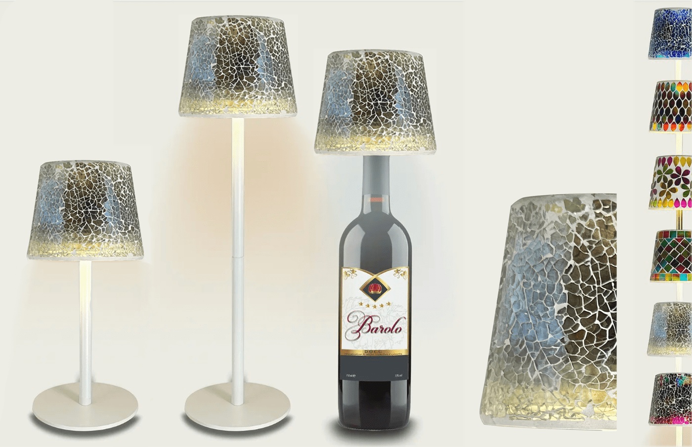 Arca Italy Tafellamp LED Trente - Dimbaar - met Fles Adapter