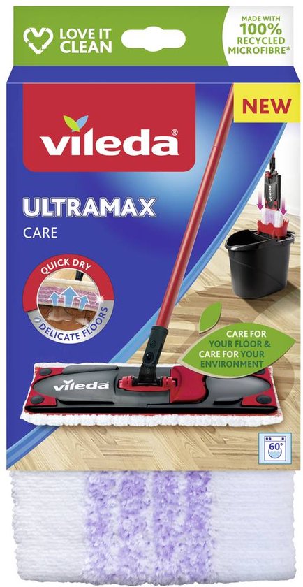 Vileda Vloerwisser Ultramax Care Vervanging - Gerecycleerde Microvezel