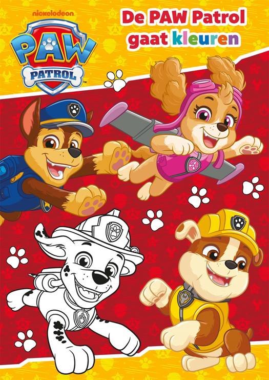 Kleurboek De Paw Patrol gaat kleuren