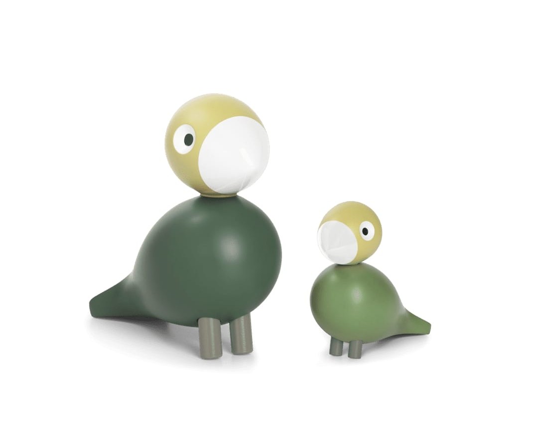 Kay Bojesen Vogels Liv & Lykke Green set 2 stuks - Beukenhout