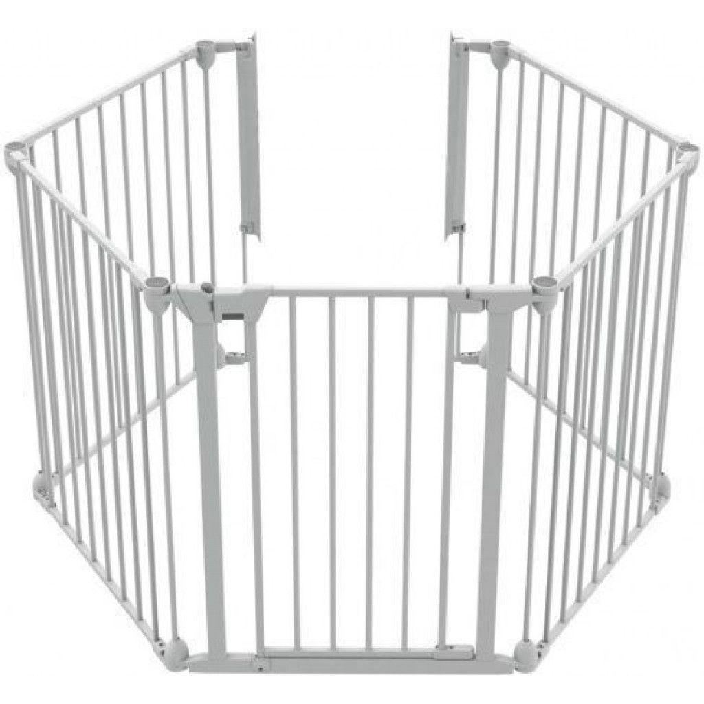 Noma Traphek-Haardbeschermer-Park 5 Panelen Wit 64-315 cm