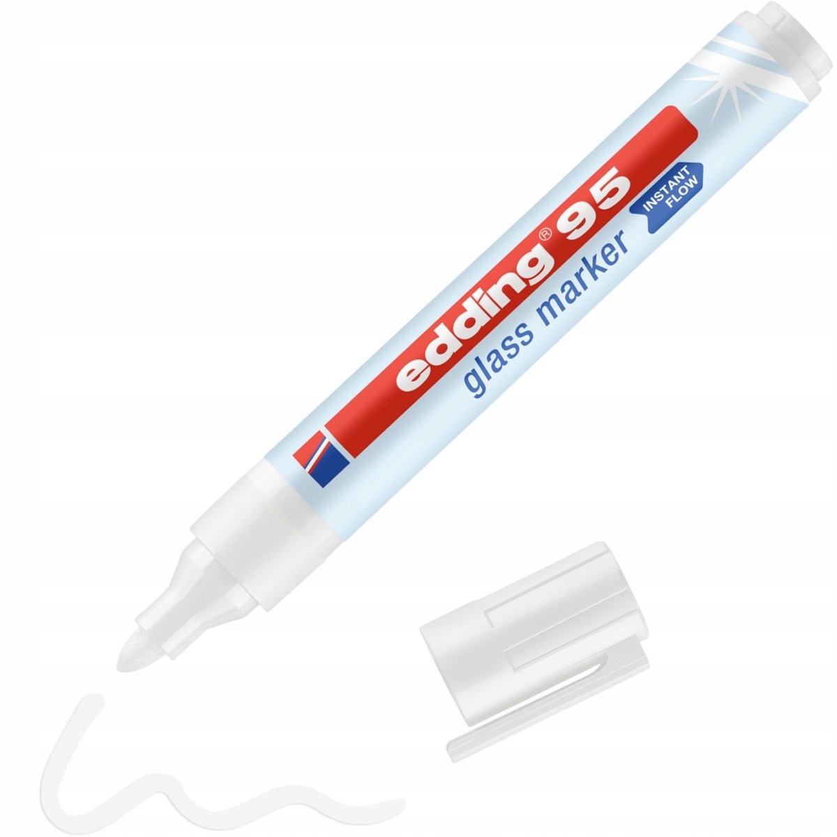 Edding Glassboard Marker e-95 2-3 mm Wit - 049 - Ronde Punt