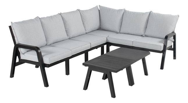 Hartman Ibiza Cornerset Kunststof Royal Grey frame