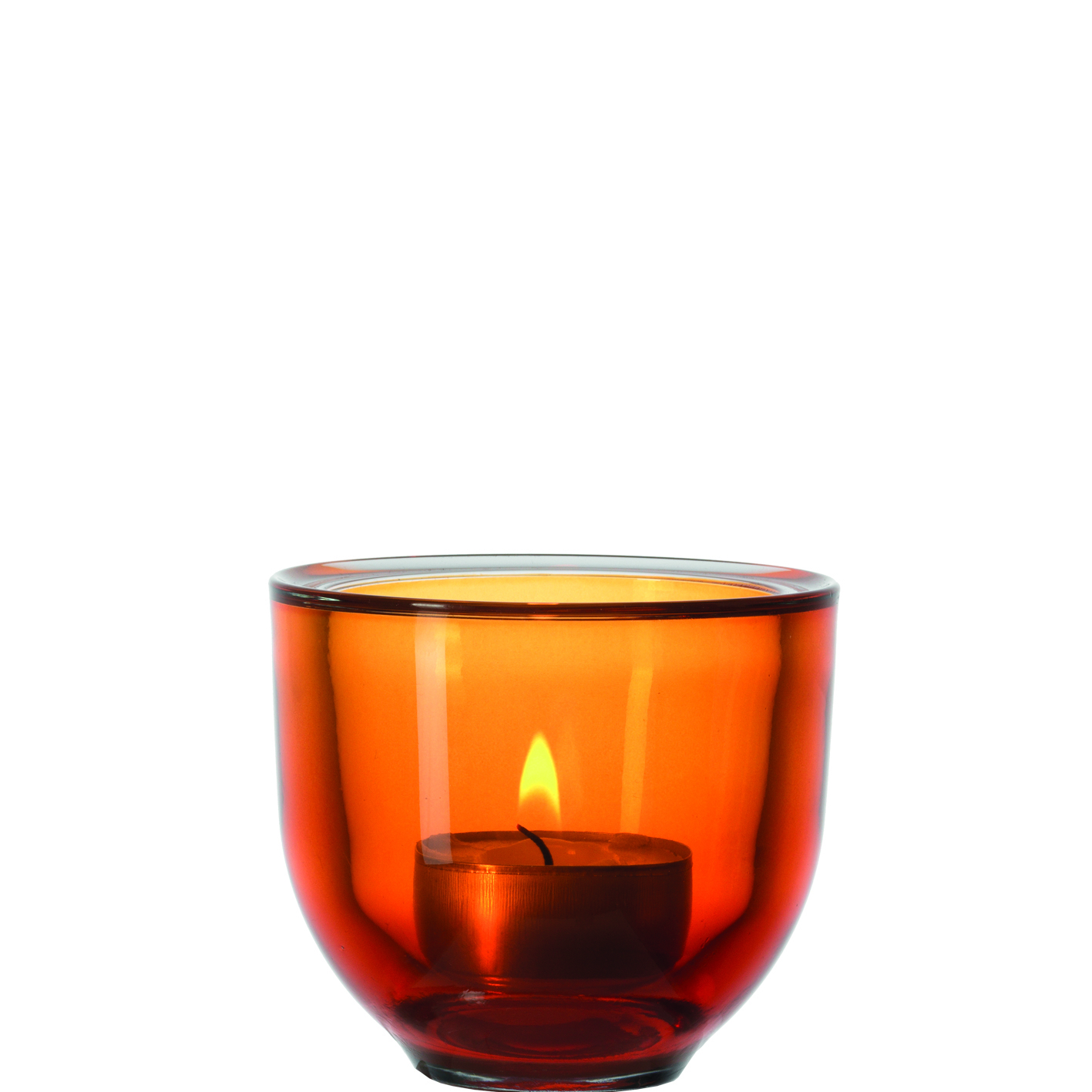 Theelichthouder Flame Amber