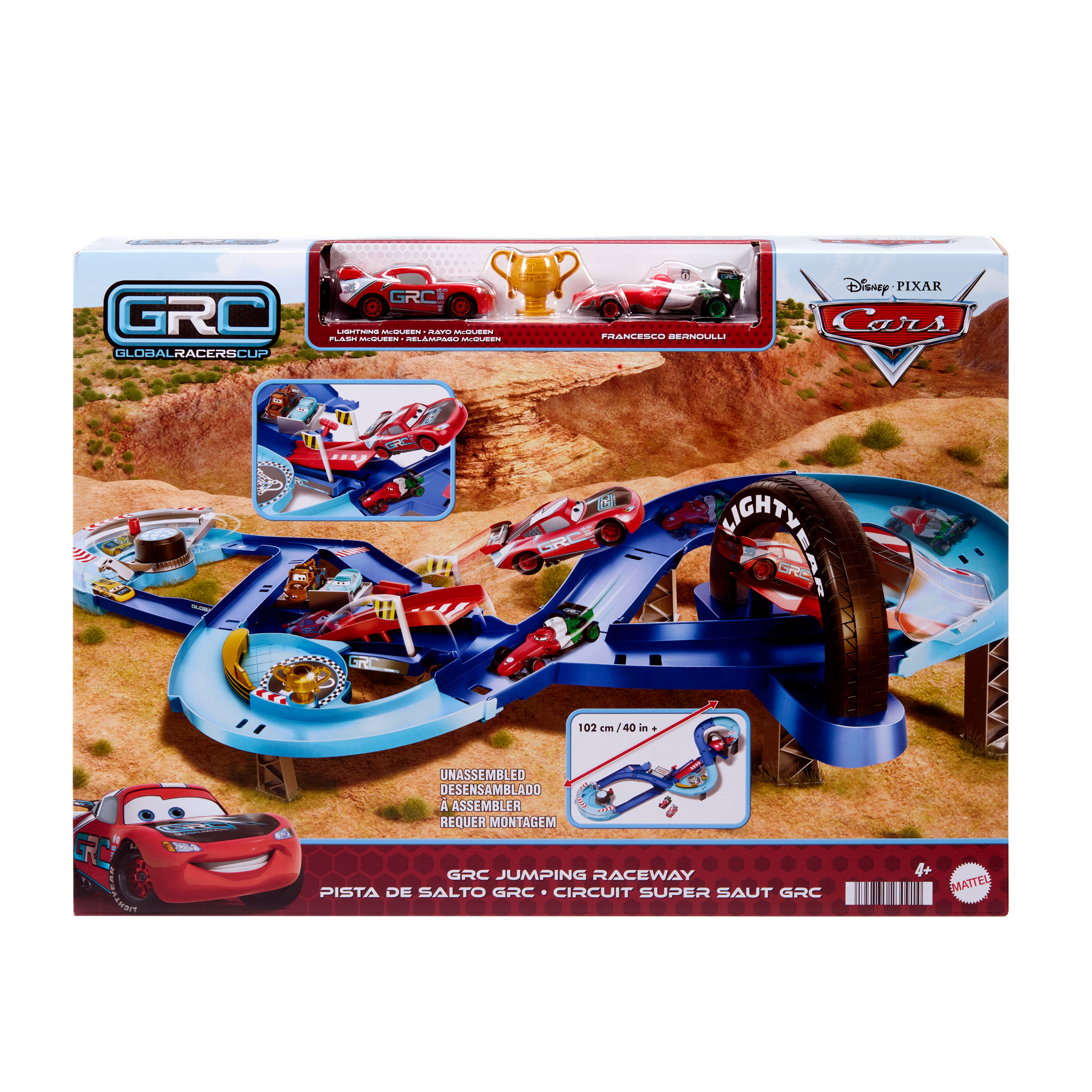Disney Cars Global Racers Cup GRC, Jumping Raceway Speelset Disney Cars Global Racers Cup GRC, Jumping Raceway Speelset