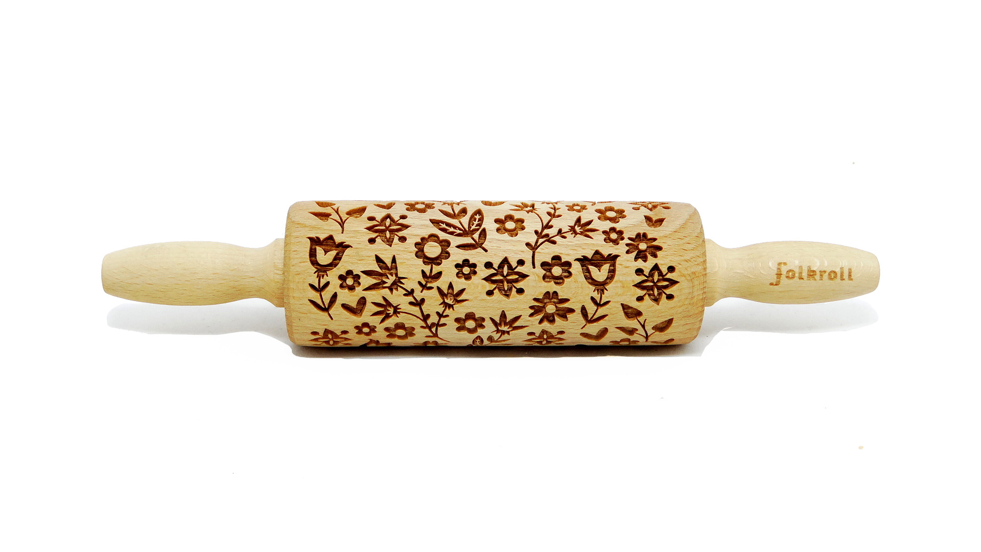 Folkroll Deegrol Junior Flower Power - 23x4.5 cm - Hout