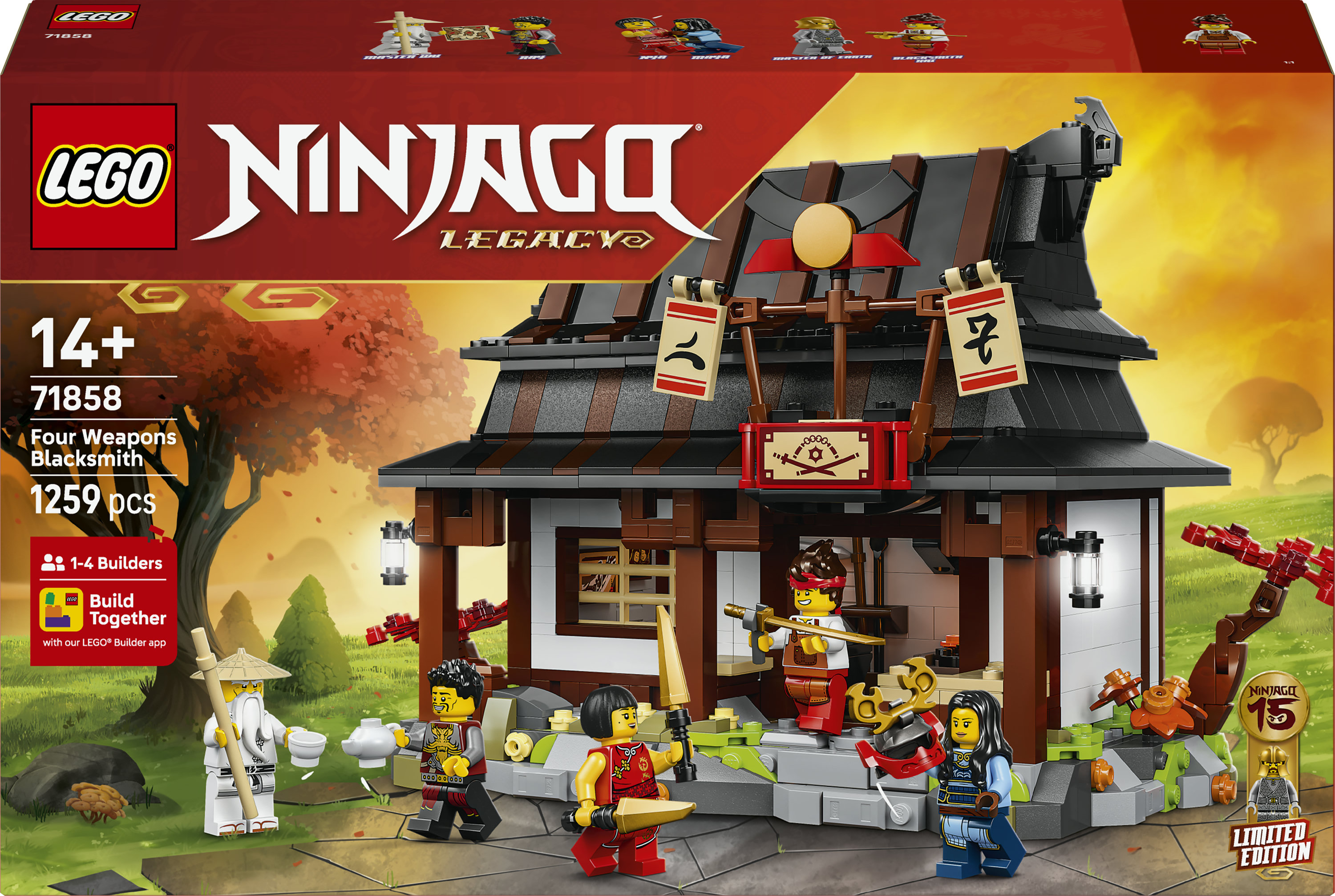 Lego Ninjago 71858 - 15 jarig Jubileum Smederij De Vier Wapens