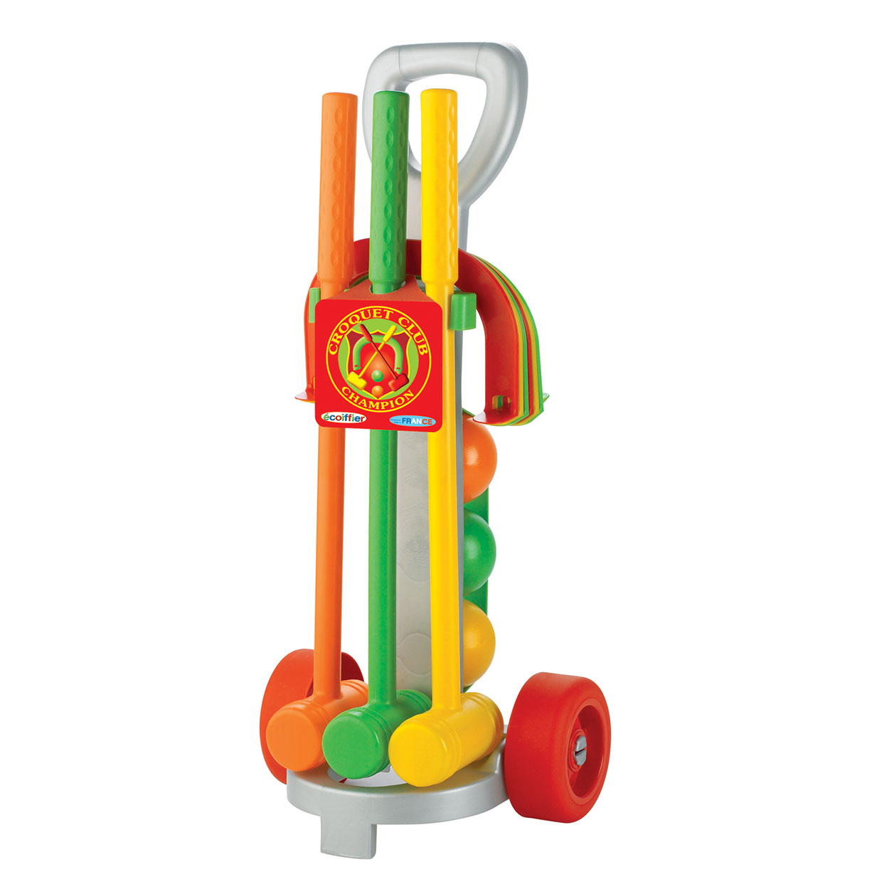 Ecoiffier Croquet 3 spelers op kar, plastic