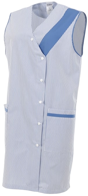 Alsico Schort Dames Zm Gestreept Blauw-Wit 67% PES 33% CO large