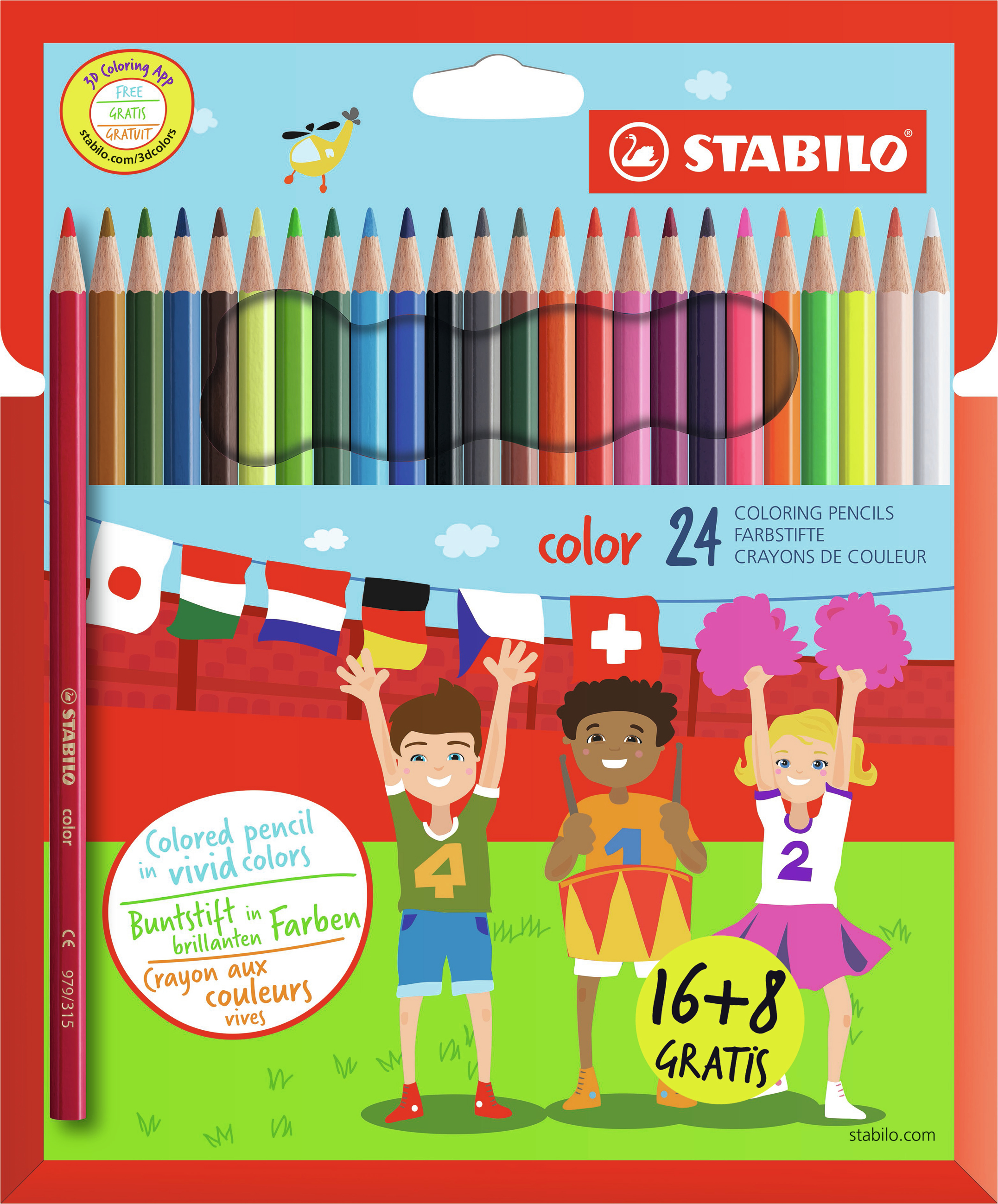 STABILO Color Kleurpotloden 16+8 Gratis - Etui Karton STABILO Color Kleurpotloden 16+8 Gratis - Etui Karton