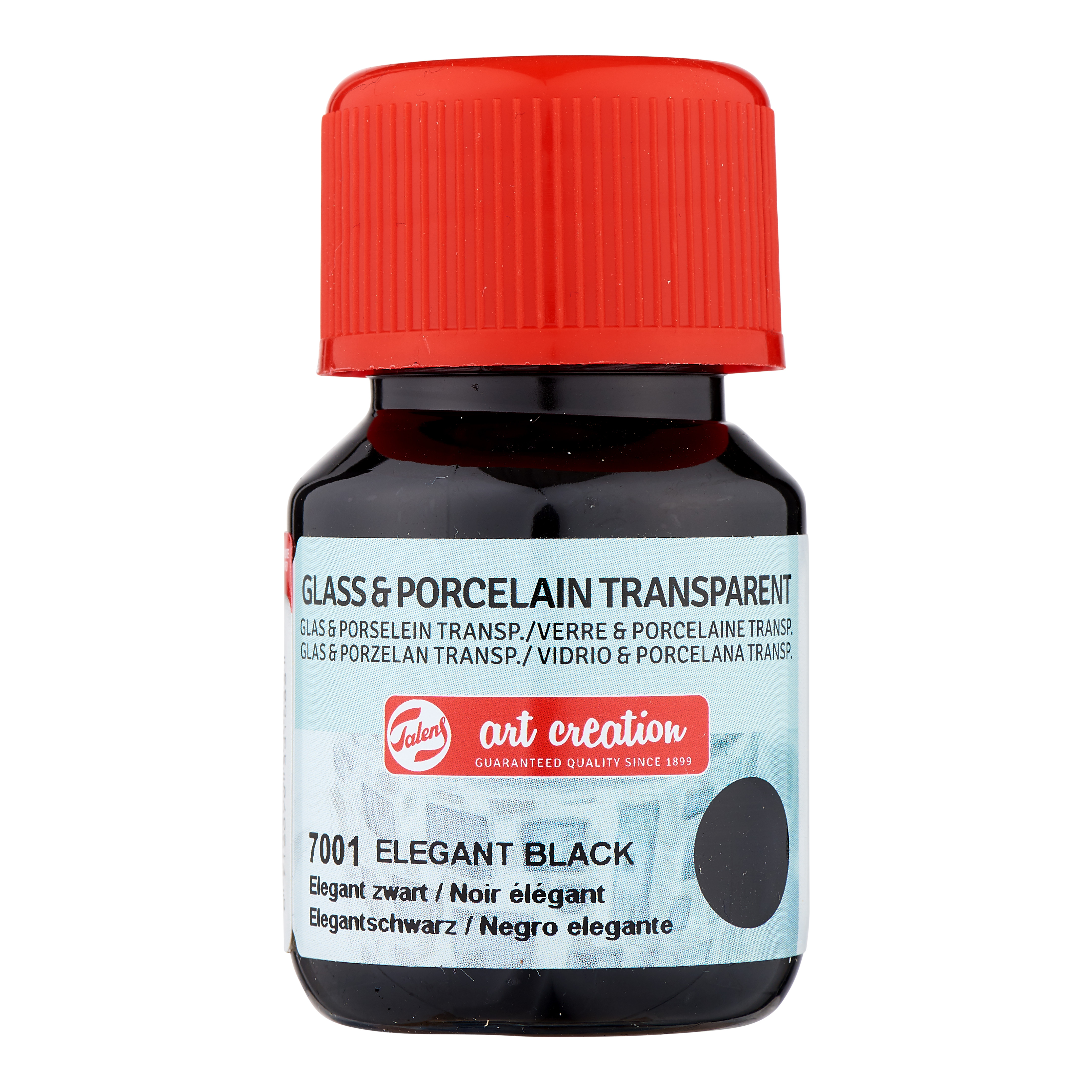 Talens Glas- & Porseleinverf Transparant 30 ml - Elegant Zwart - 7001