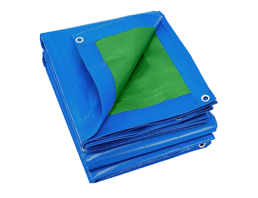 Practo Afdekzeil 90 Gr/m2 - 2 x 4 m Blauw/Groen Dekzeil - Bache