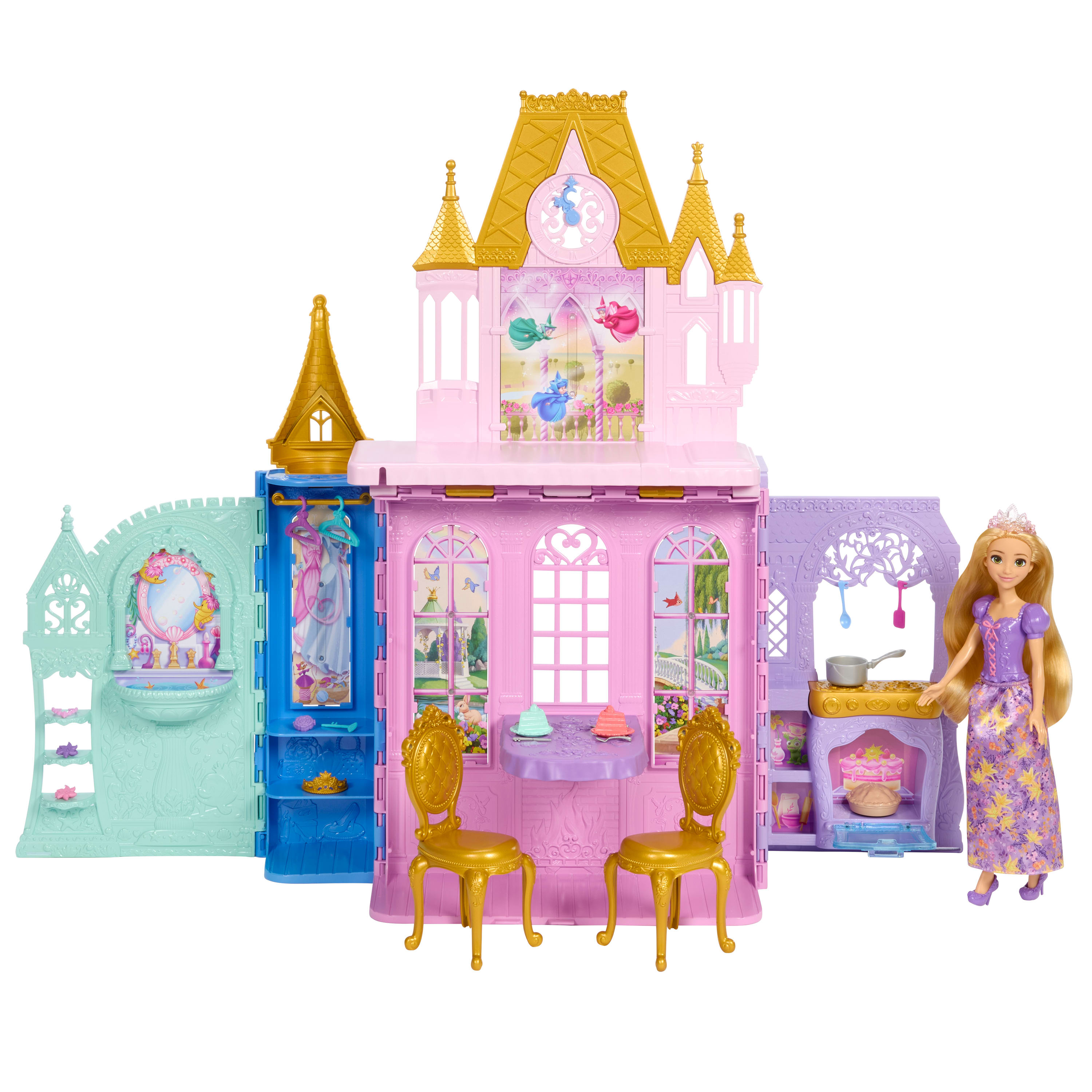 Disney Princess Kasteel met Rapunzel pop, Close & Carry