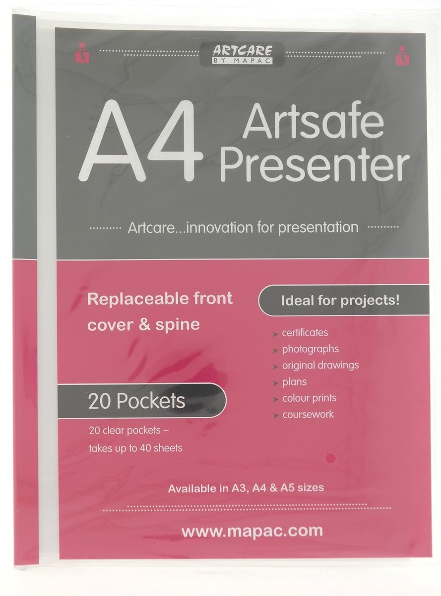 MAPAC Artsafe Presenter Showmap A4 - 20 Hoezen
