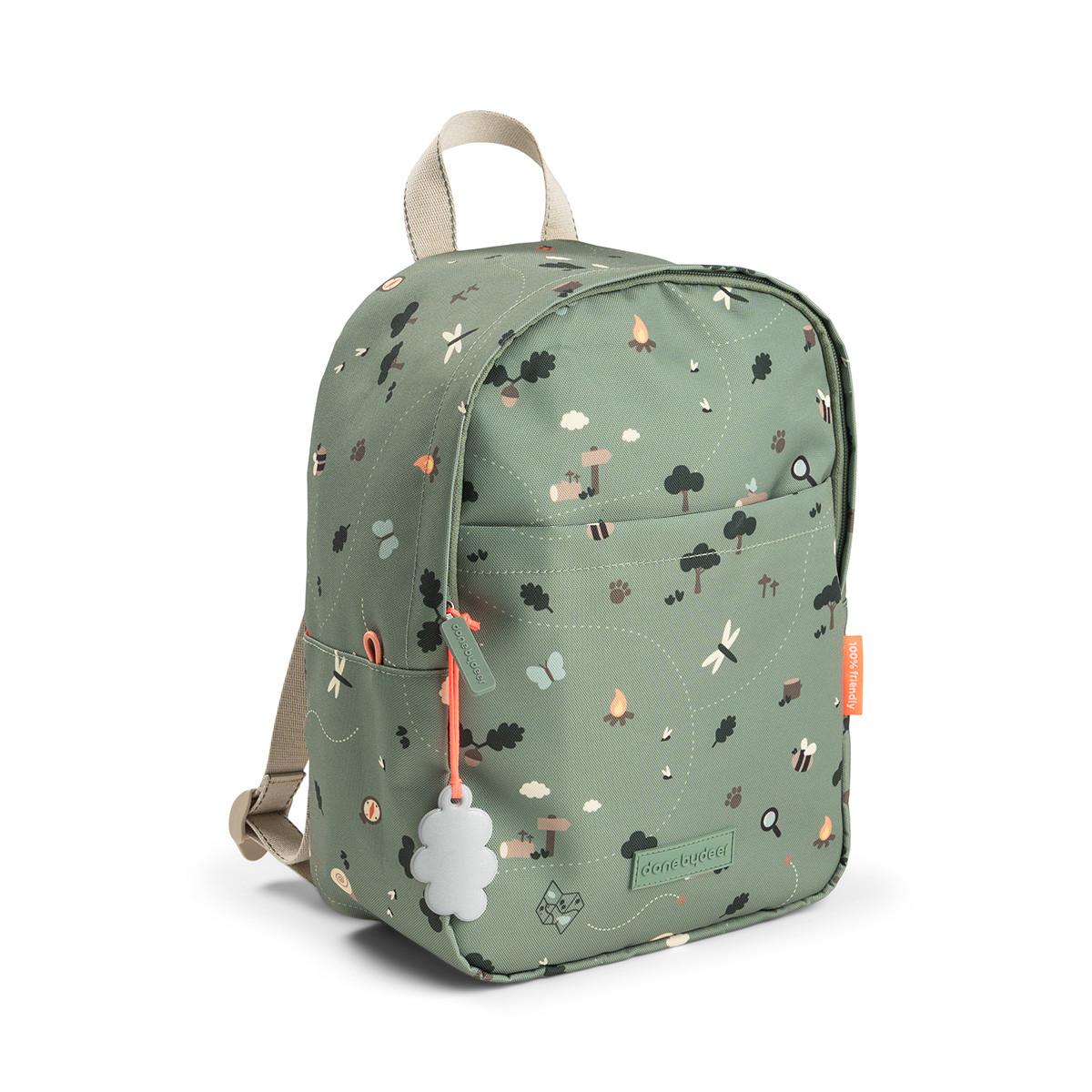Done By Deer Rugzak Kids Tiny Trails Green 20x16x32 cm