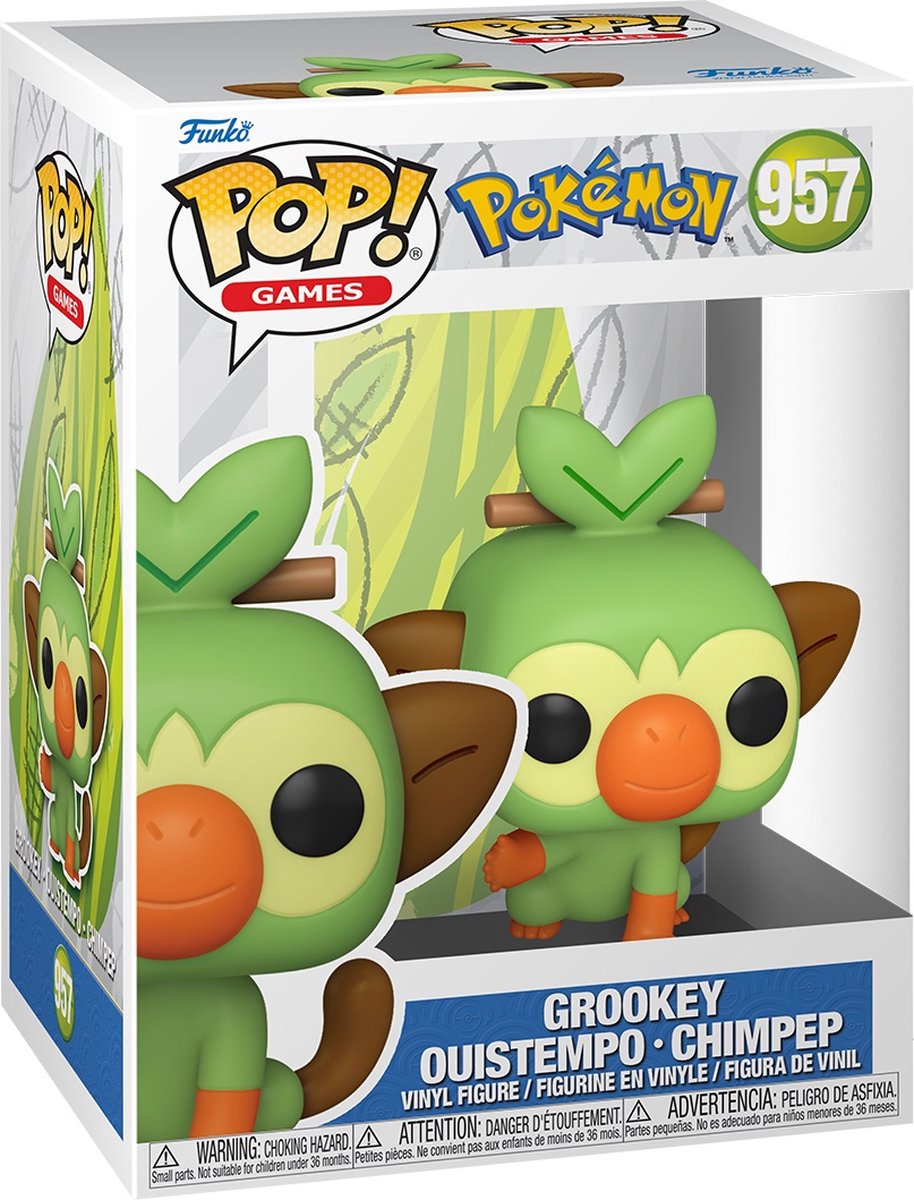 Funko Pop! Games - Pokémon: Grookey 957 Funko Pop! Games - Pokémon: Grookey 957