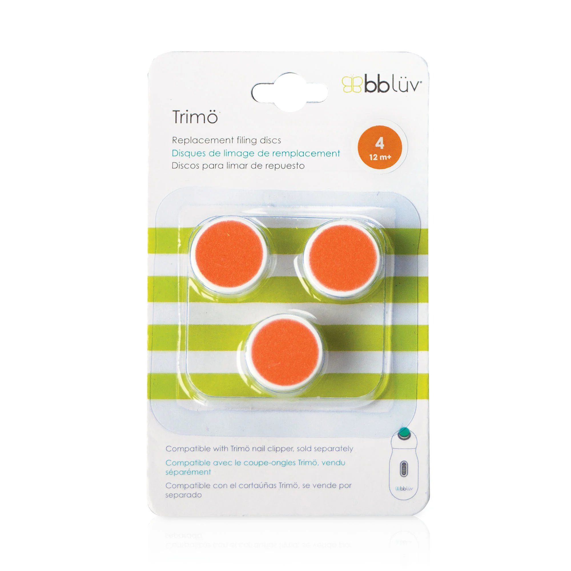 Bblüv Vervang Vijltjes voor Bblüv Elektrische Nageltrimmer Trimö Oranje +12 maand - 3 stuks