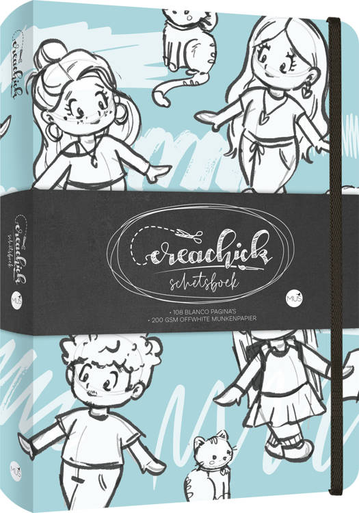 CreaChick Schetsboek Blauw