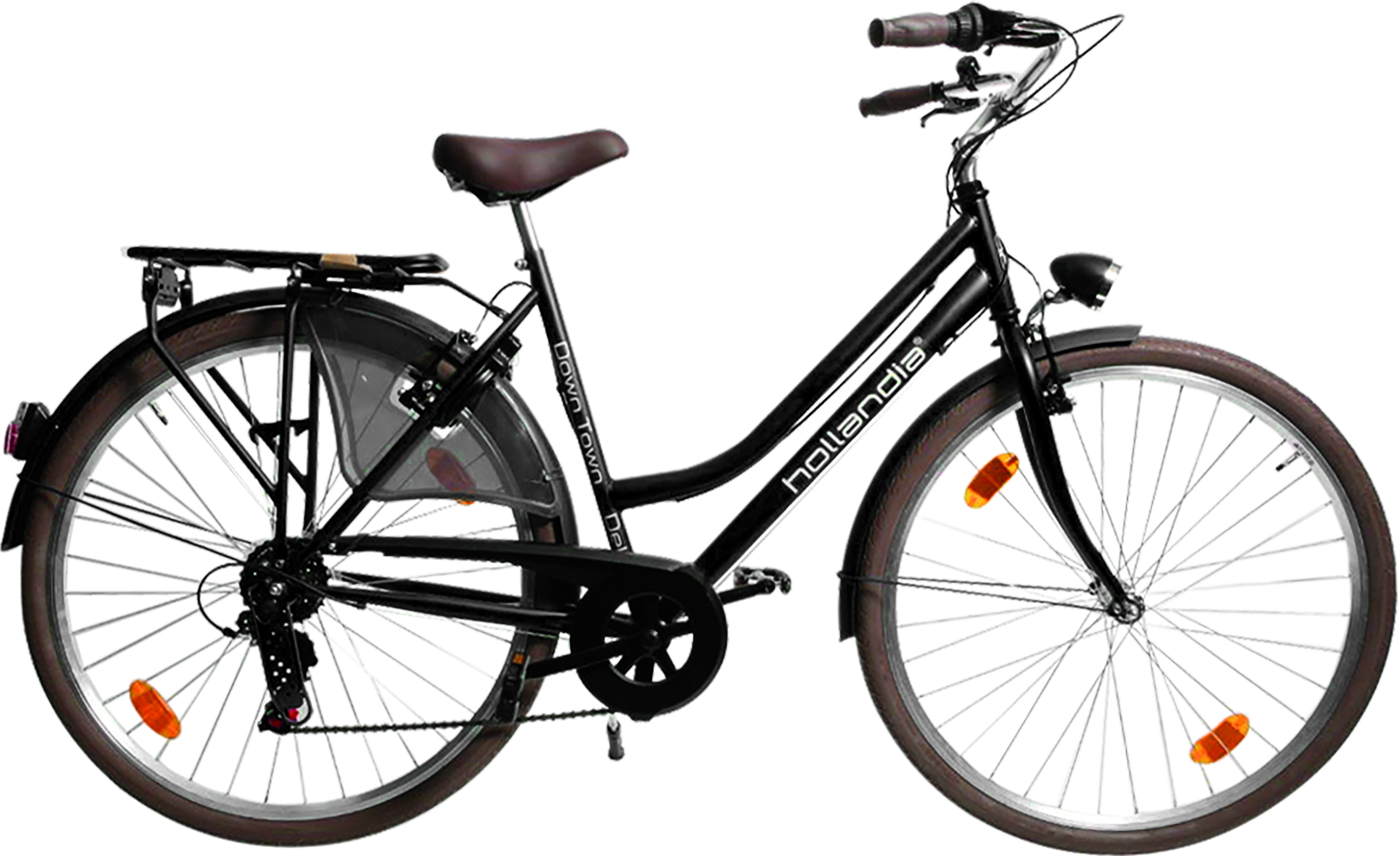 Hollandia Down Town Deluxe Damesfiets Donkergrijs