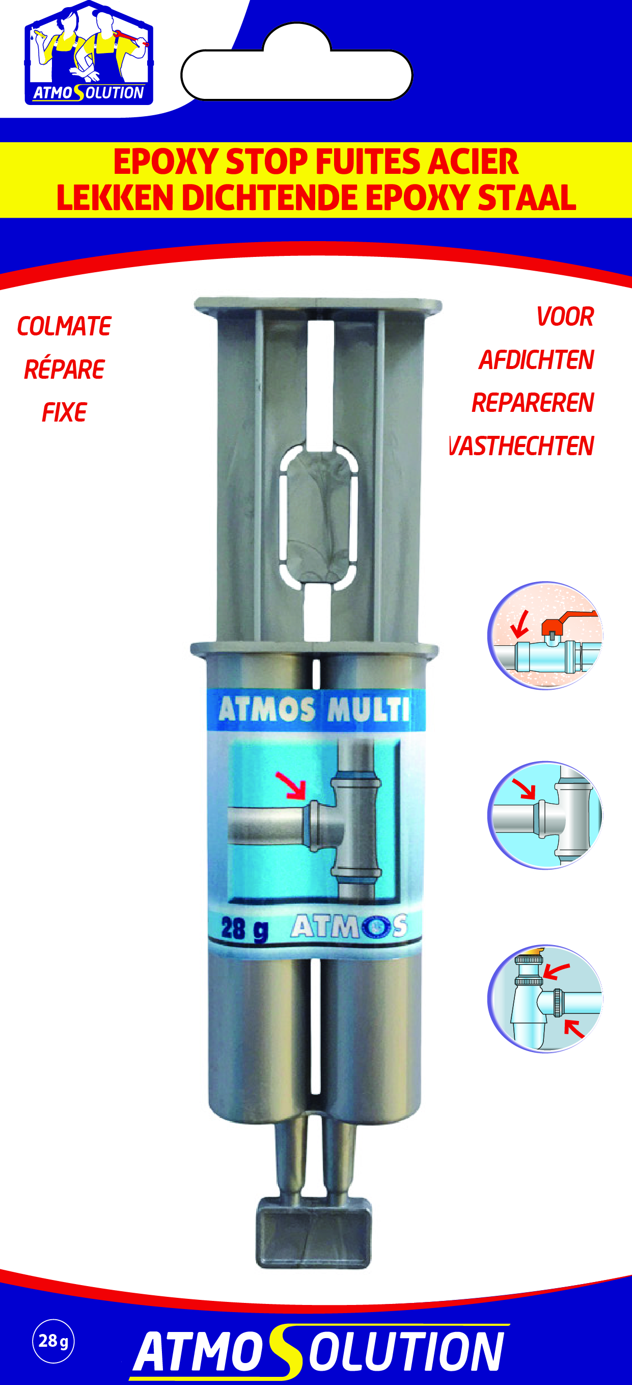 Atmos Multi Koud Lassen Staal 28 g Last - Repareert - Bevestigt