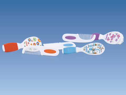 Nuby Kam en Borstel de Luxe MET HANDGREEP