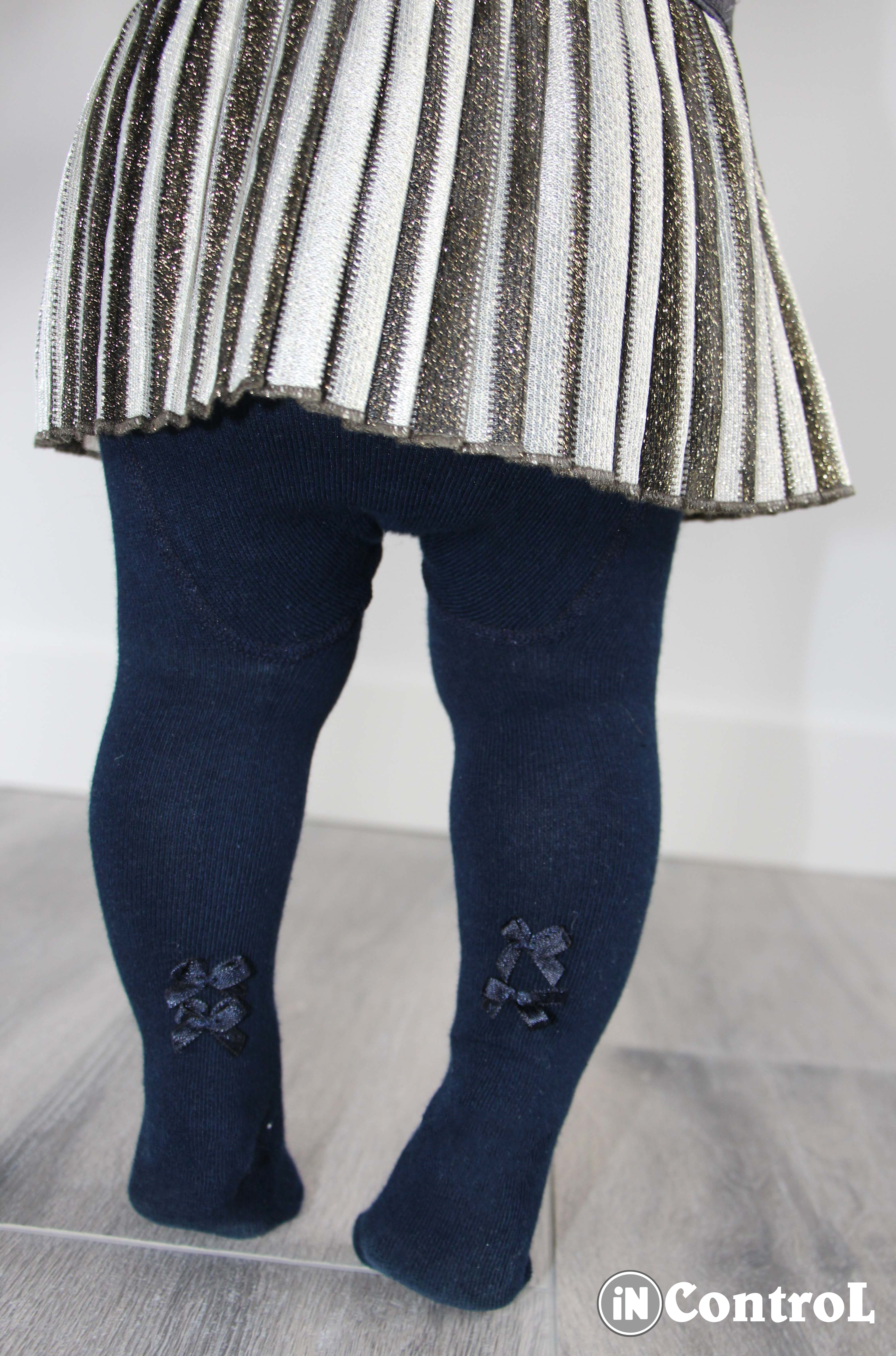 In Control Collants strikjes Navy Maat 74-80