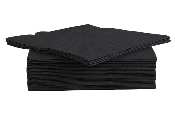 Cosy&Trendy Servet CT Prof Zwart 38x38 cm set 40 stuks - Textiel-Touch