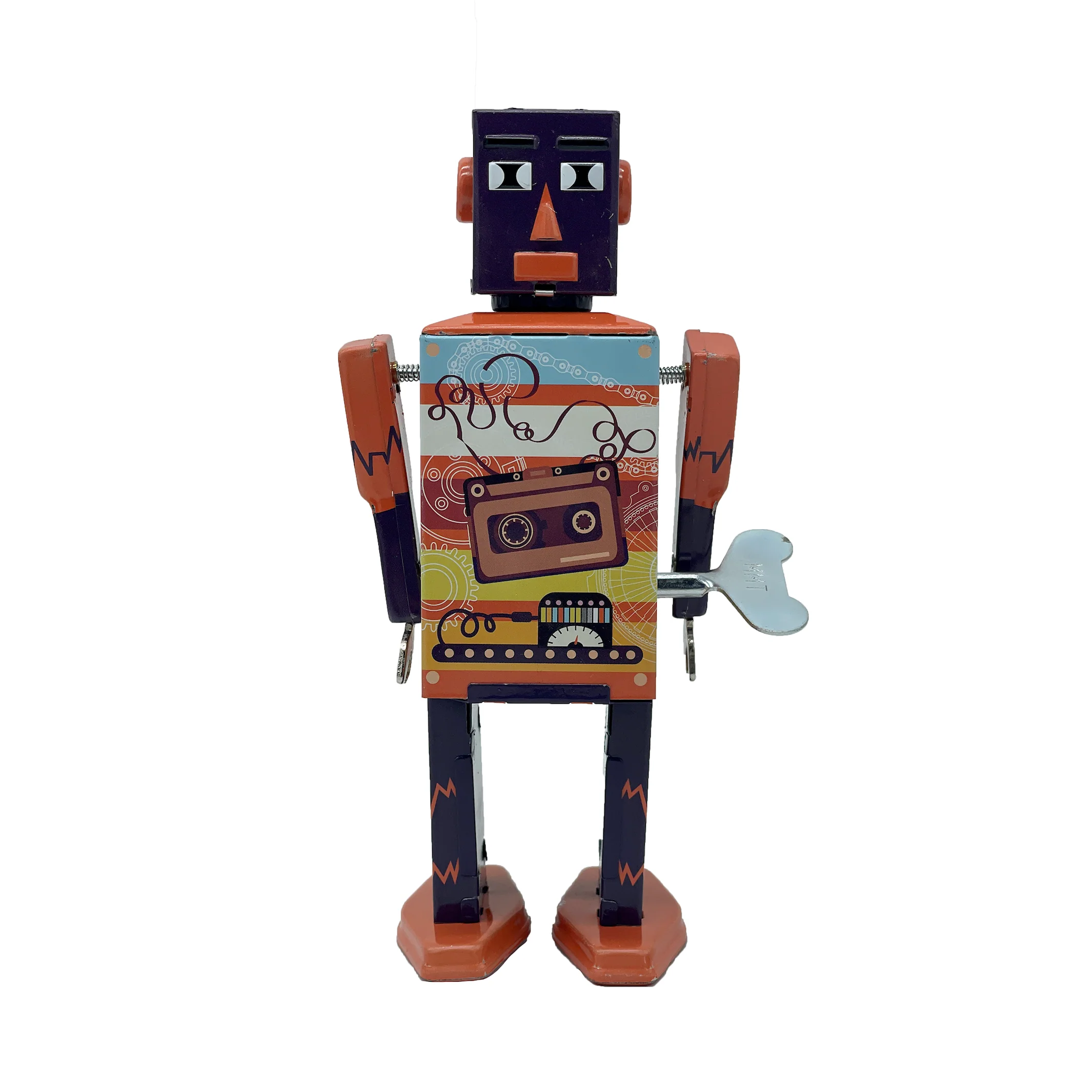 Mr&Mrs Tin Wind Up Tin Robot Tapebot
