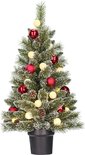 Kerstboom Kaprun LED Green Frosted 90x51 cm - 90 Tips - 20 Lights - in Pot - PVC