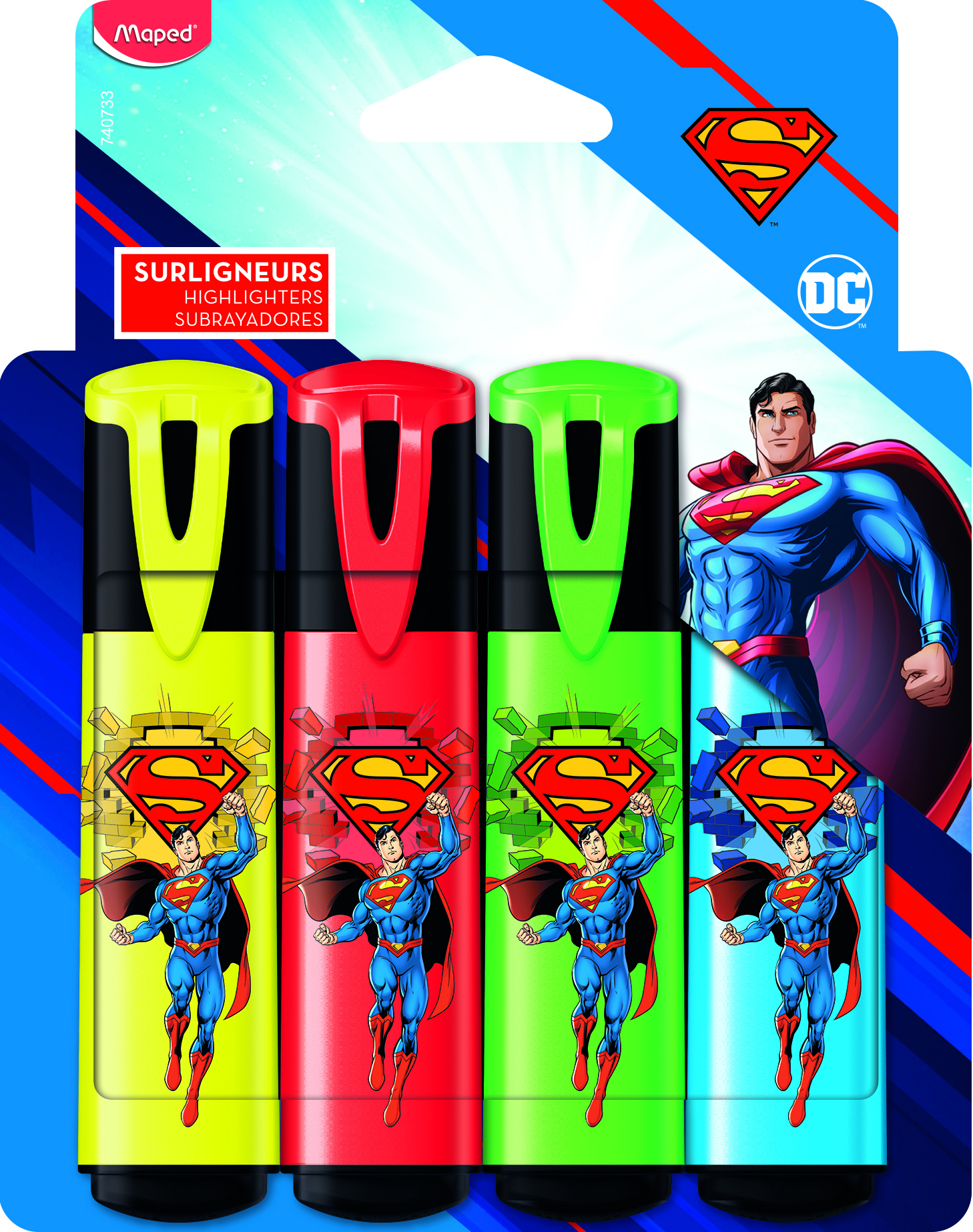 Maped Superman Markeerstift 4 stuks - Blister