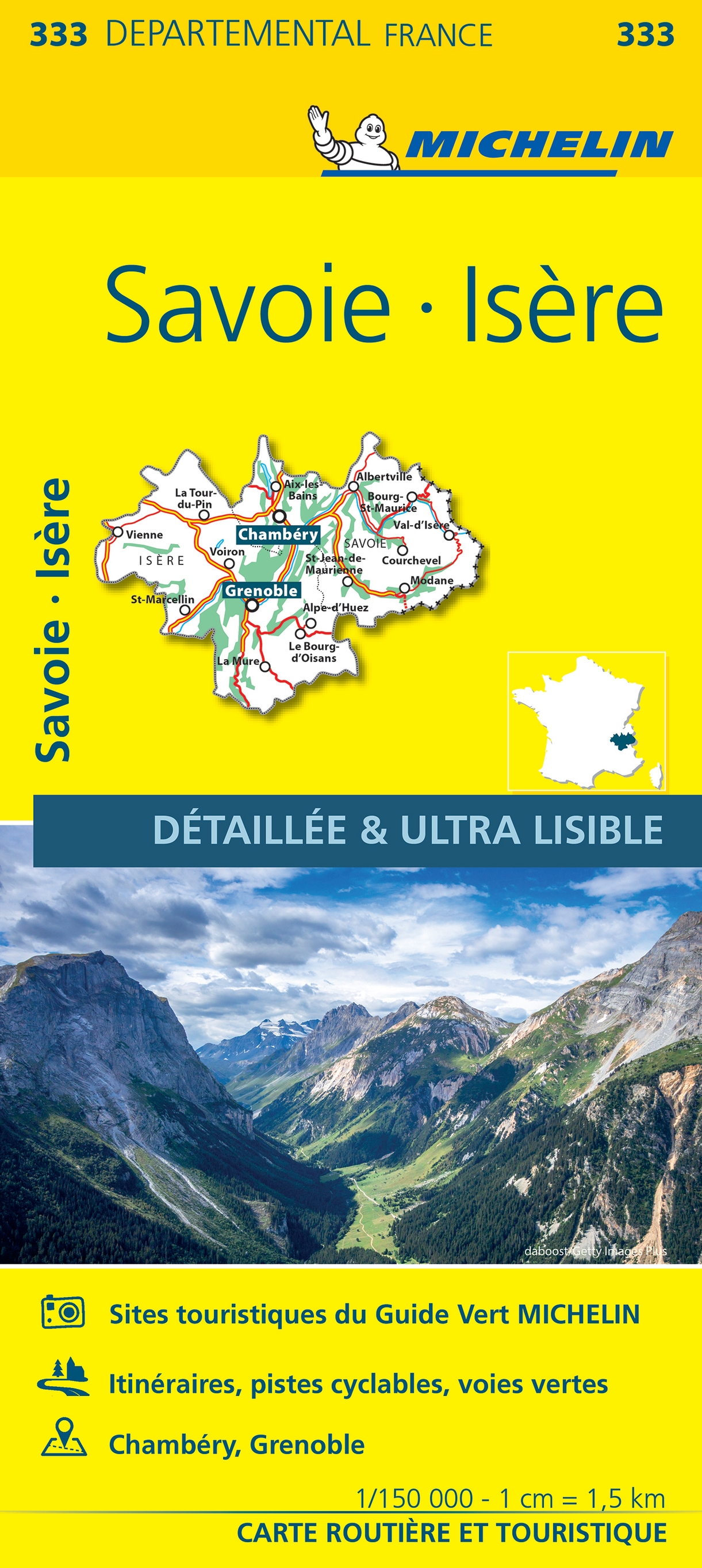 Michelin Kaart Regionaal Frankrijk Isère - Savoie