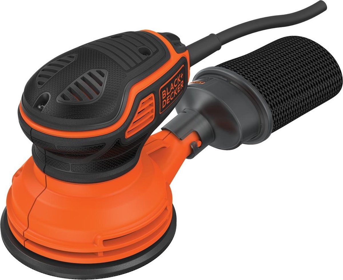 Black+Decker Excentrische Schuurmachine 125 mm Zool 240 W. in doos
