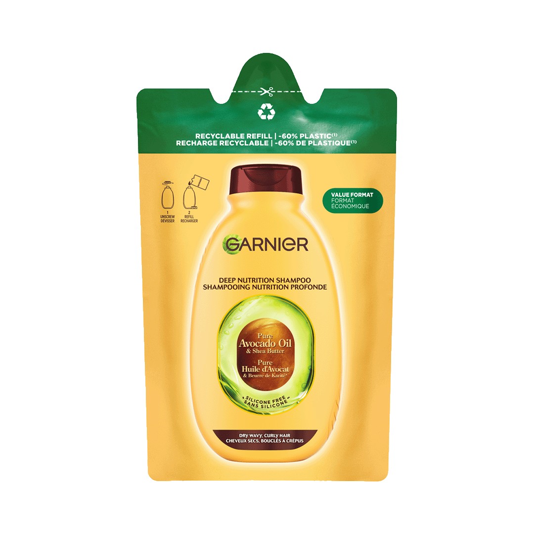 Garnier Ultra Doux Shampoo Avocado Olie & Shea Butter Navulpak 250 ml