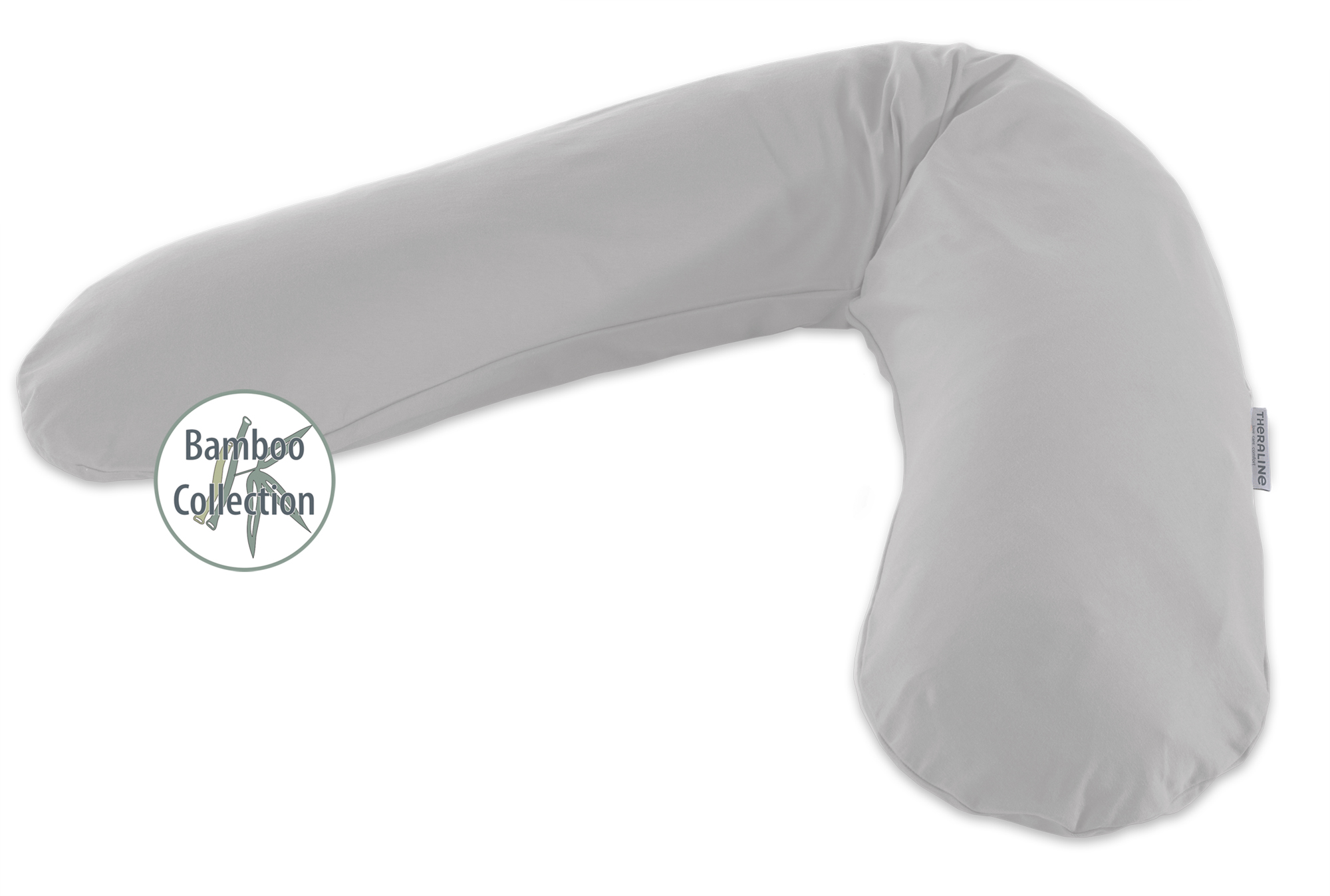 Theraline Voedingskussen Bamboe Hoes Pebble Grey - 190x40 cm