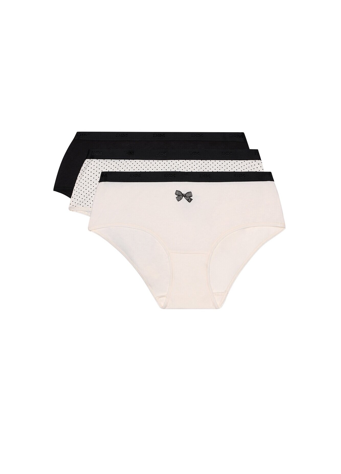 Dim Boxer Dames Les Pockets 3 stuks Lot Noeud/Zwart - maat 48/50