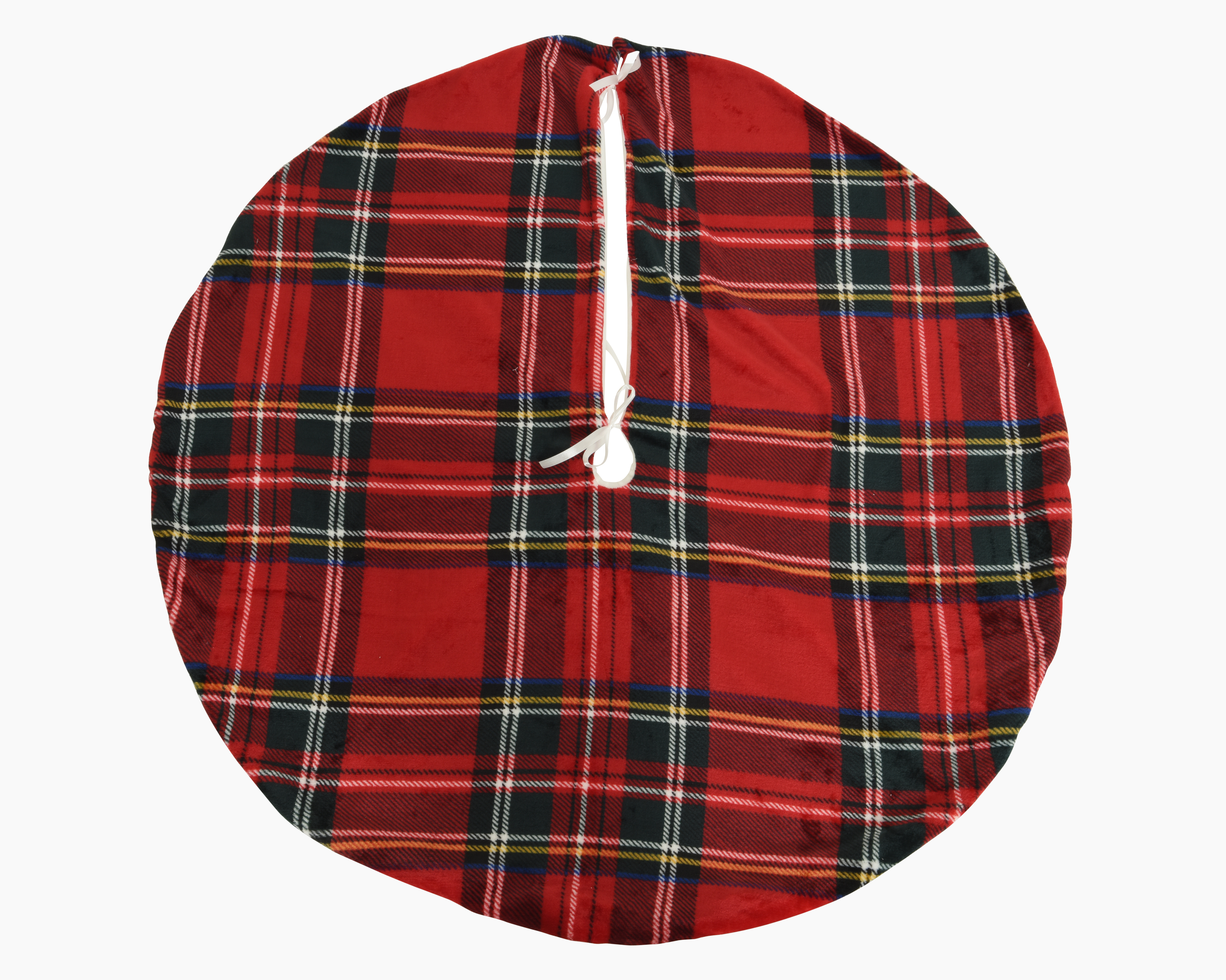 Kerstboomrok Rood Geruit 100cm - Flanel